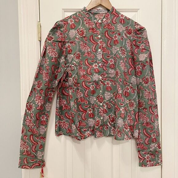 NWT Alix of Bohemia Annabel Lapland Shirt Blouse Floral Size Large - Picture 6 of 13
